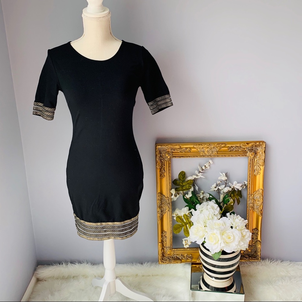 Black & Gold Dress, size S 💕